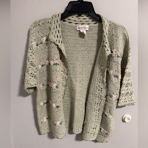 Laura Tyler Sage Crochet Cardigan